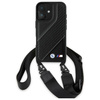 Original Handyhülle IPHONE 16 BMW Hardcase M Edition Carbon Stripe & Strap (BMHCP16S23PSCCK) schwarz