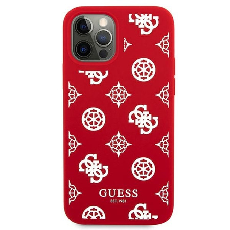 Guess GUHCP12LLSPEWRE iPhone 12 Pro Max 6,7" czerwony/red hard case Peony Collection