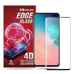 Crong Edge Glass 4D Full Glue - Szkło hartowane na cały ekran Samsung Galaxy S10+