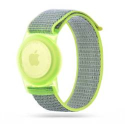 Armband für APPLE AIRTAG Tech-Protect Nylon For Kids limette