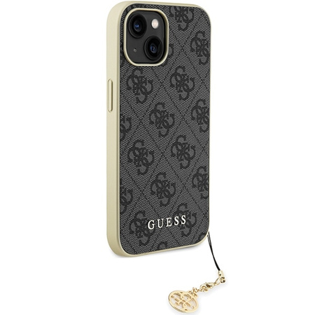 Guess 4G Charms Collection case for iPhone 15 - gray