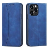 Magnet Fancy Case case for iPhone 14 Pro Max cover with flip wallet stand blue