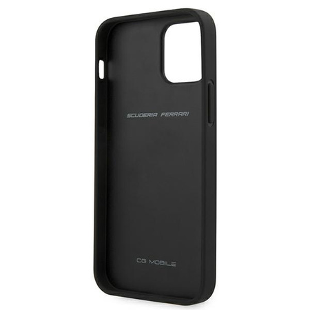 Ferrari FEOMSHCP12LBK iPhone 12 Pro Max czarny/black hardcase Off Track Leather Nylon Stripe