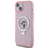 Karl Lagerfeld KLHMP15SHMRSKCP iPhone 15 6.1&quot; pink/pink hardcase Ring Stand Karl&amp;Choupette MagSafe