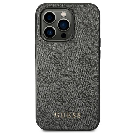 Guess 4G Metal Gold Logo – Etui iPhone 14 Pro Max (szary)