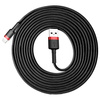 Kabel USB iPhone Lightning 2A 3m Baseus Cafule Cable (CALKLF-R91) czarno-czerwony