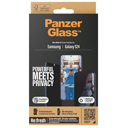 PanzerGlass Ultra-Wide Fit Sam S24 S921 Privacy Screen Protection Easy Aligner Included P7350