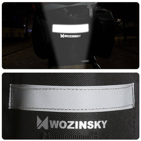 Wozinsky Torba rowerowa na bagażnik z paskiem na ramię 6L czarny (WBB3BK)