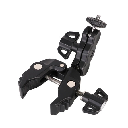 Phone and sports camera holder with clamp