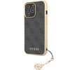 Guess GUHCP14LGF4GGR iPhone 14 Pro 6,1&quot; grau/graues Hardcase 4G Charms Collection