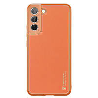 Dux Ducis Yolo elegant cover made of ecological leather for Samsung Galaxy S22 + (S22 Plus) orange