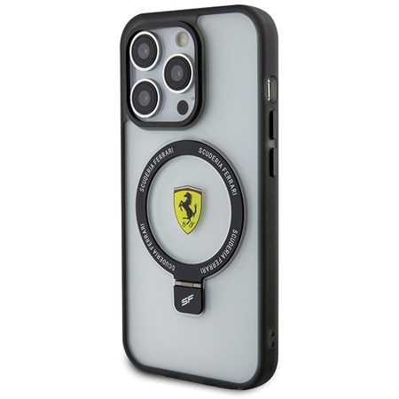 Ferrari FEHMP15LUSCAH iPhone 15 Pro 6.1&quot; transparent hardcase Ring Stand 2023 Collection MagSafe