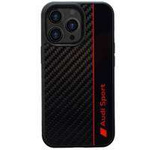 Audi Carbon Fiber Stripe iPhone 13 Pro / 13 6.1&quot; black/black hardcase AUS-TPUPCIP13P-R8/D1-BK