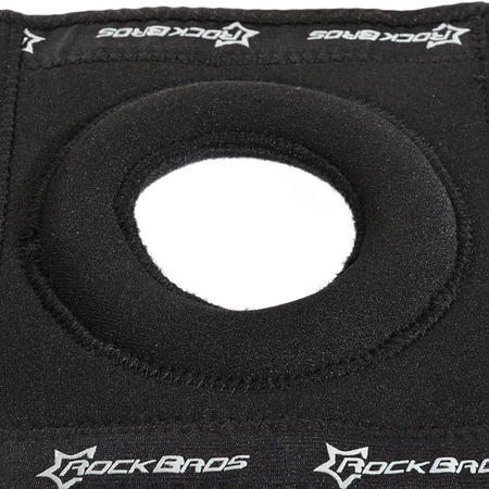 Rockbros LF1106L Sportprotektor für Patella und Kniegelenk, Größe L - schwarz (2 Stk.)