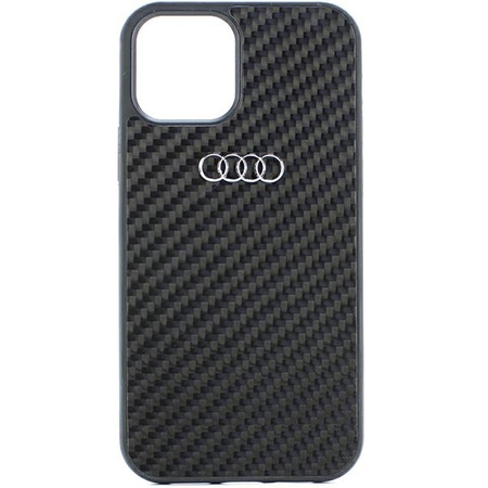 Audi Carbon Fiber iPhone 12/12 Pro 6,1&quot; schwarz/schwarz Hardcase AU-TPUPCIP12P-R8/D2-BK