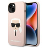 Karl Lagerfeld KLHCP14MSLKHLP iPhone 14 Plus 6,7" hardcase różowy/pink Silicone Karl`s Head