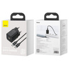 Baseus Super Si szybka ładowarka sieciowa Quick Charge 3.0 Power Delivery 25W 3A + Kabel USB Typ C - USB Typ C 3A 1m czarny (TZCCSUP-L01)