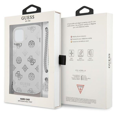 Guess GUHCP13SKSPESI iPhone 13 mini 5,4" srebrny/silver hardcase Peony Chain Collection