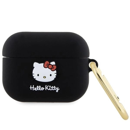 Hello Kitty Silikon 3D Kitty Head Hülle für AirPods Pro – Schwarz