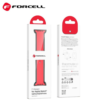 FORCELL F-DESIGN FA01 pasek / opaska do Apple Watch 42/44/45/49mm czerwona