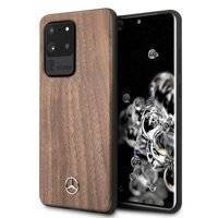 Mercedes MEHCS69VWOLB S20 Ultra G988 hard case brązowy/brown Wood Line Walnut