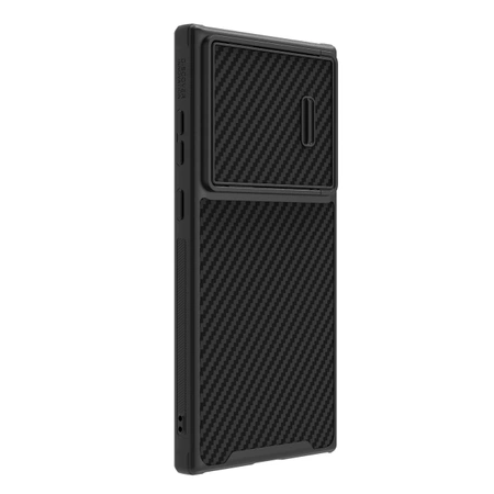 Nillkin Synthetic Fiber S Case für Samsung Galaxy S23 Ultra, Kameraabdeckung, schwarz