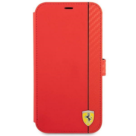 Ferrari FESAXFLBKP13SRE iPhone 13 mini 5,4" czerwony/red book On Track Carbon Stripe