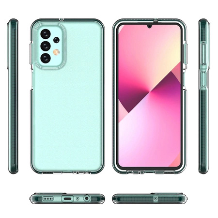 Spring Case etui Samsung Galaxy A23 silikonowy pokrowiec z ramką jasnoniebieskie