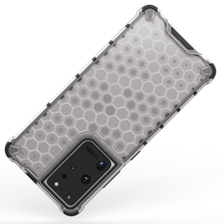 Honeycomb etui pancerny pokrowiec z żelową ramką Samsung Galaxy S22 Ultra niebieski