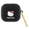 Hello Kitty Silikon 3D Kitty Head Hülle für AirPods 3 – Schwarz