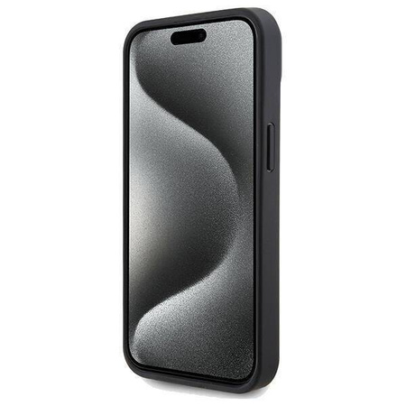 Original Case IPHONE 13 / 14 / 15 Ferrari Hardcase Perforated Waves Metal Logo (FEHCP15SPWAK) black