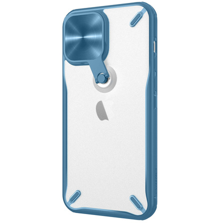 Nillkin Cyclops Case A durable case with a camera cover and a foldable stand for iPhone 13 Pro Max blue