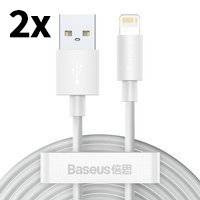 Baseus 2x kabel USB - Lightning szybkie ładowanie Power Delivery 1,5 m biały (TZCALZJ-02)