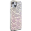 Hello Kitty IML Gradient Electrop Crowded Kitty Head case for iPhone 15 - pink