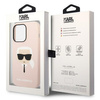 Karl Lagerfeld KLHMP14XSLKHLP iPhone 14 Pro Max 6,7" hardcase jasnoróżowy/light pink Silicone Karl`s Head Magsafe