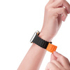 Dux Ducis Strap (Armor Version) Strap for Apple Watch SE, 8, 7, 6, 5, 4, 3, 2, 1 (41, 40, 38 mm) Magnetic Silicone Band Bracelet Black Orange