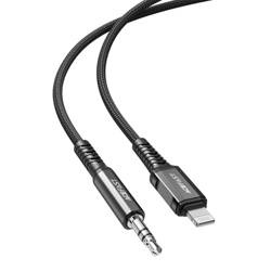 Kabel AUX MFI Apple Lightning - 3,5mm 1,2m Acefast Aluminium Alloy Audio Cable (C1-06) czarny