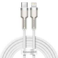 Baseus Cafule Metal Data kabel USB Typ C - Lightning 20 W Power Delivery 2 m biały (CATLJK-B02)