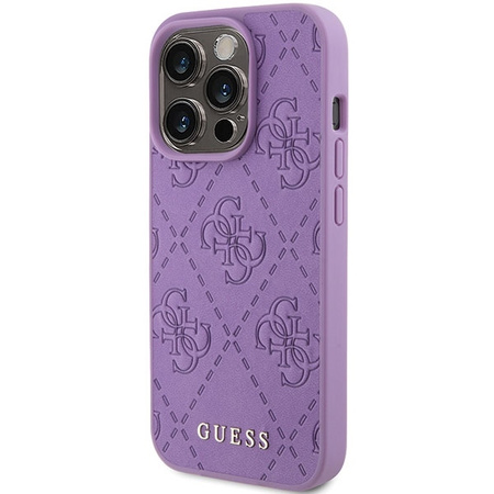 Guess nakładka do iPhone 15 Pro Max 6,7" GUHCP15XP4EPMU jasnofioletowa HC PU Quilted 4G Classic