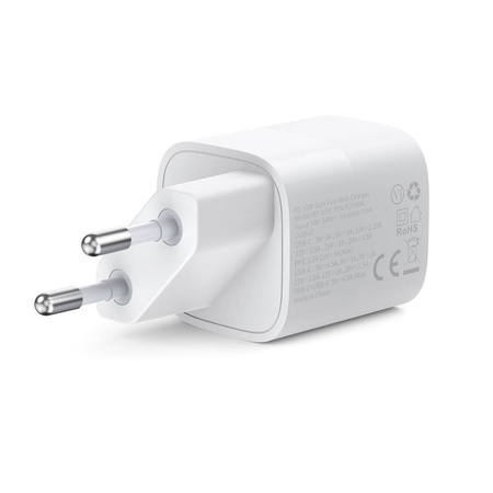 Choetech Fast USB Wall Charger USB Type C PD QC 33W white (PD5006)