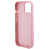 Guess GUHCP15SP4EPMP iPhone 15 6,1&quot; rosa/rosa Hardcase Leder 4G gestempelt