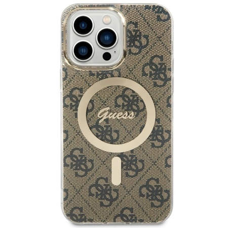 Guess GUHMP14XH4STW iPhone 14 Pro Max 6.7&quot; brown/brown hardcase 4G MagSafe