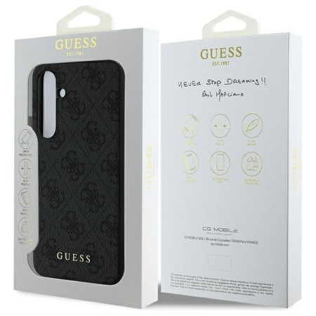 Oryginalne Etui GUESS hardcase 4G Charms Collection GUHCS24FEGF4GGR do Samsung Galaxy S24 FE szary