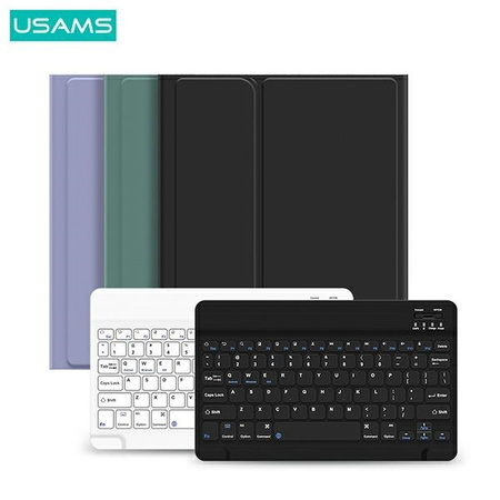 Case APPLE IPAD 10.2 USAMS Winro Keyboard White keyboard (IP1027YR03) purple