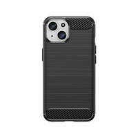 Carbon pattern flexible case for iPhone 15 Carbon Case - black