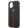 Ferrari FEOMSHCP12LBK iPhone 12 Pro Max czarny/black hardcase Off Track Leather Nylon Stripe