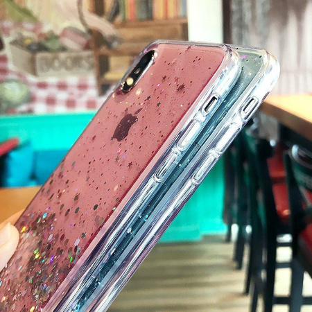 Wozinsky Star Glitter błyszczące etui pokrowiec z brokatem Samsung Galaxy A42 5G różowy