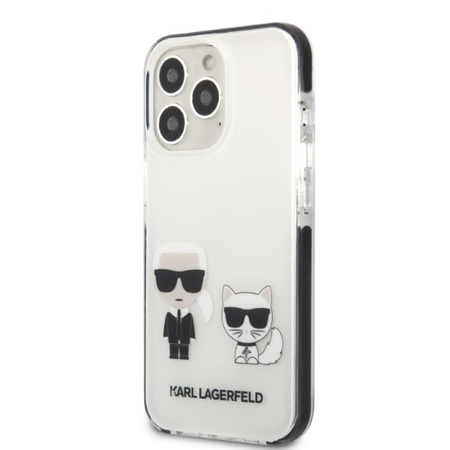 Original Case IPHONE 13 PRO MAX Karl Lagerfeld Hardcase Karl & Choupette white