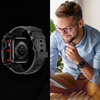 Kingxbar CYF148 2in1 Rugged Case für Apple Watch SE, 6, 5, 4 (44 mm) Edelstahl mit Armband Schwarz