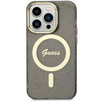 Guess GUHMN61HCMCGK iPhone 11 / Xr 6.1" czarny/black hardcase Glitter Gold MagSafe